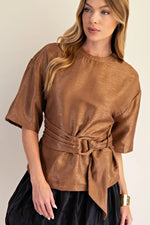 Mocha Tie Top