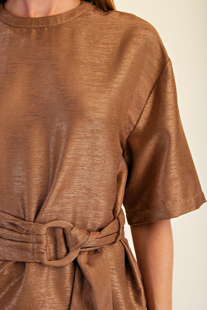 Mocha Tie Top