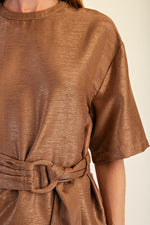 Mocha Tie Top