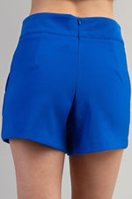 Beth High-waisted Panel Shorts (Royal)