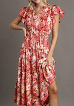 Paint the Town Fall Floral Dress