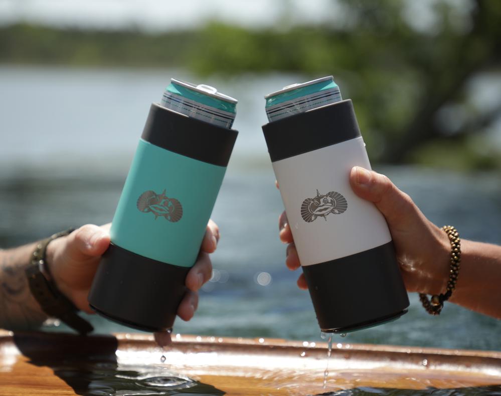 Non-Tipping Slim Can Cooler by Toadfish- Teal