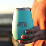 Non-Tipping ToadFish Wine Tumbler ~Teal